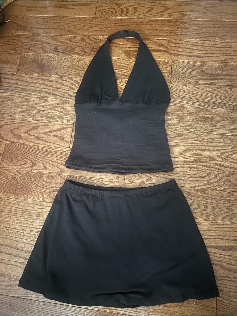 Brown halter and skirt set